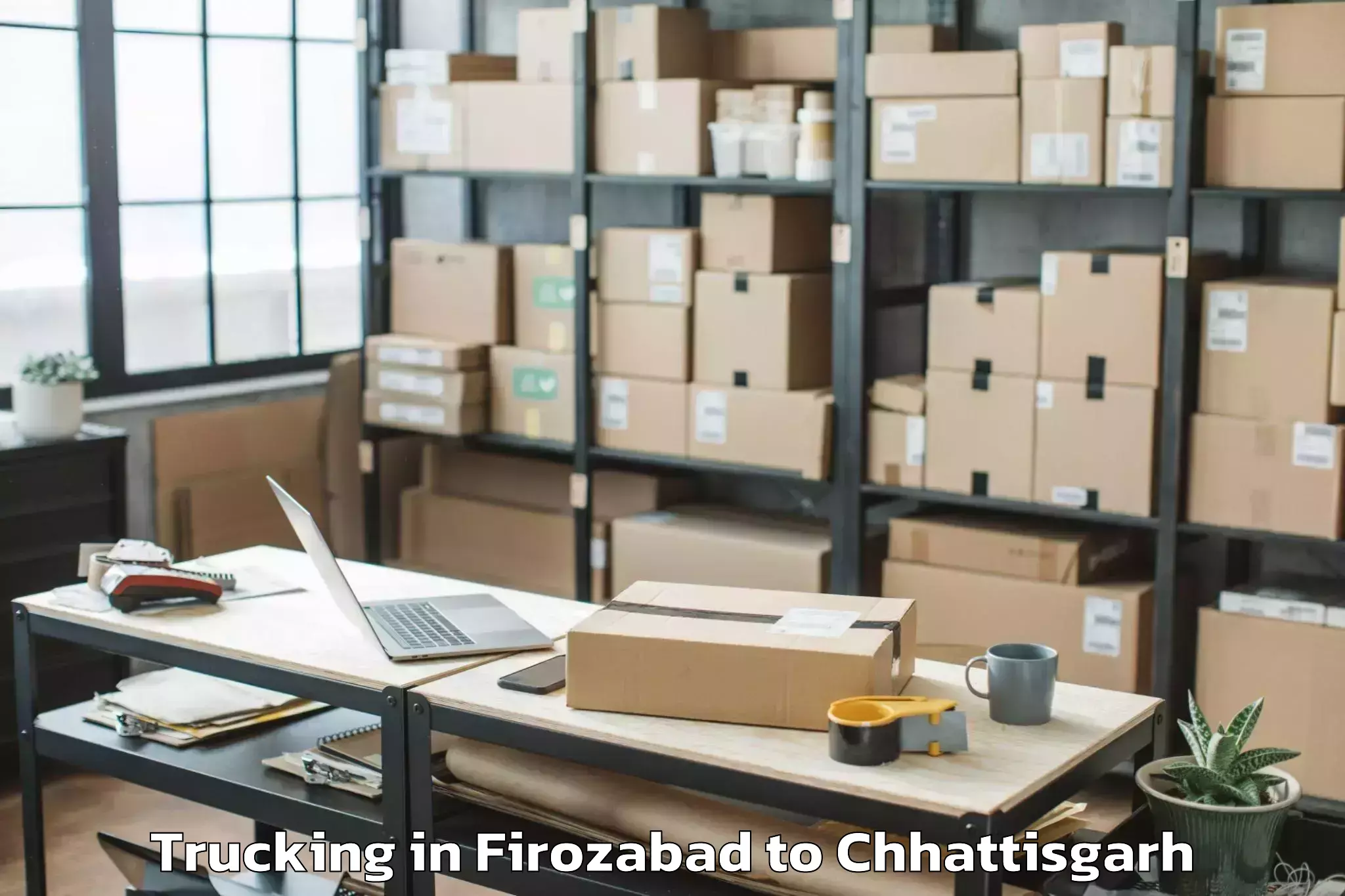 Trusted Firozabad to Raipur Trucking